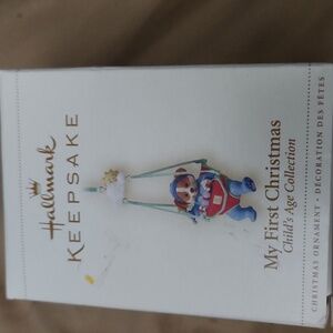 Vintage Hallmark My First Christmas 2006 Puppy DOG IN JUMPER Ornament NWT ❤️🎄